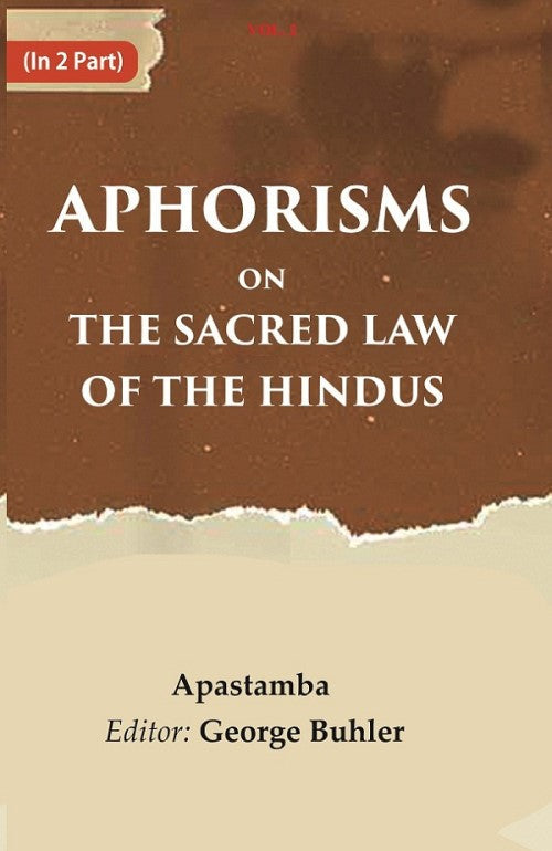 Aphorisms on the Sacred Law of the Hindus 2nd - Gyan Books | Grocsy
