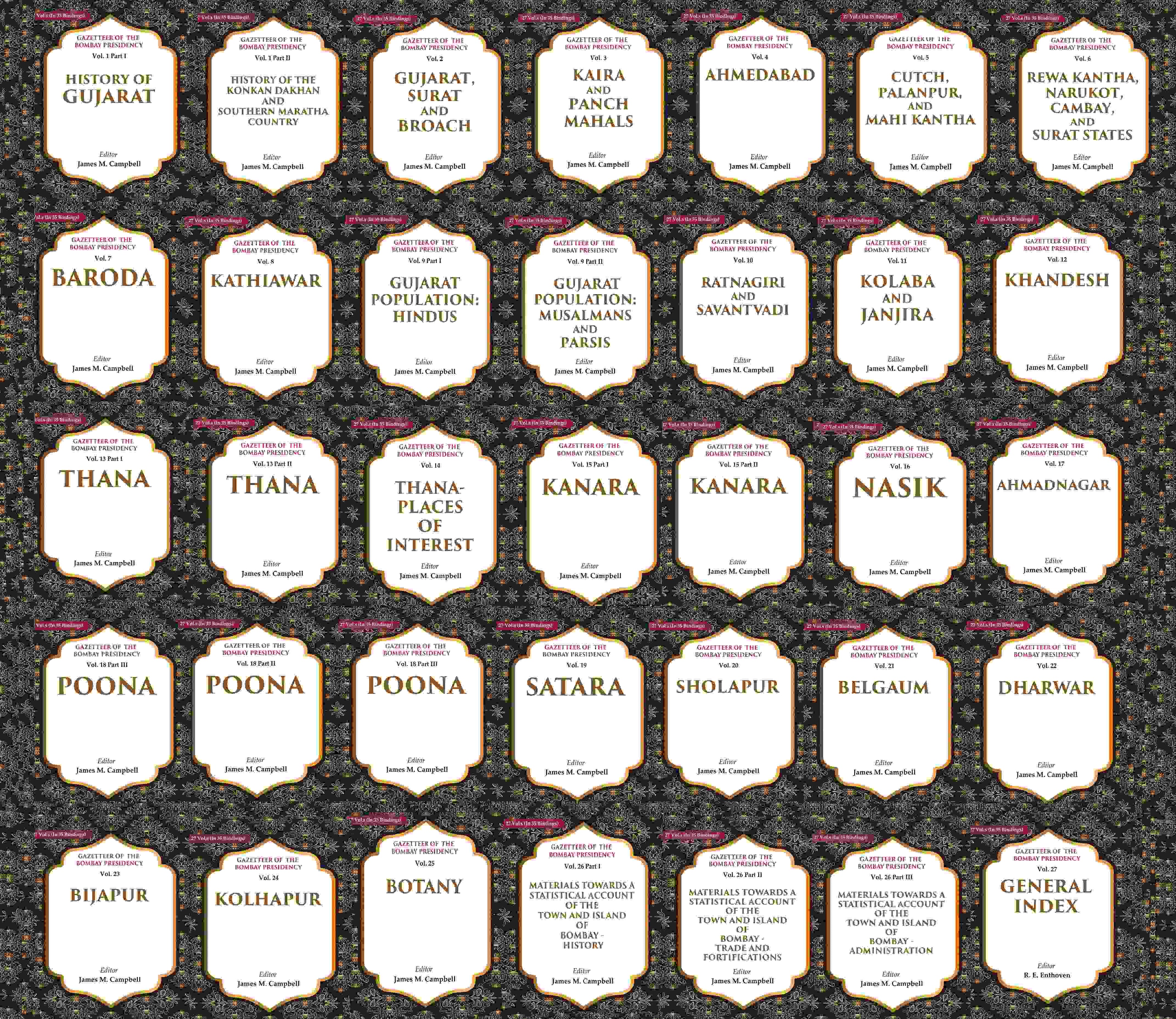 Gazetteer Of The Bombay Presidency 27 Vols. Set in 35 Binding - Gyan Books | Grocsy