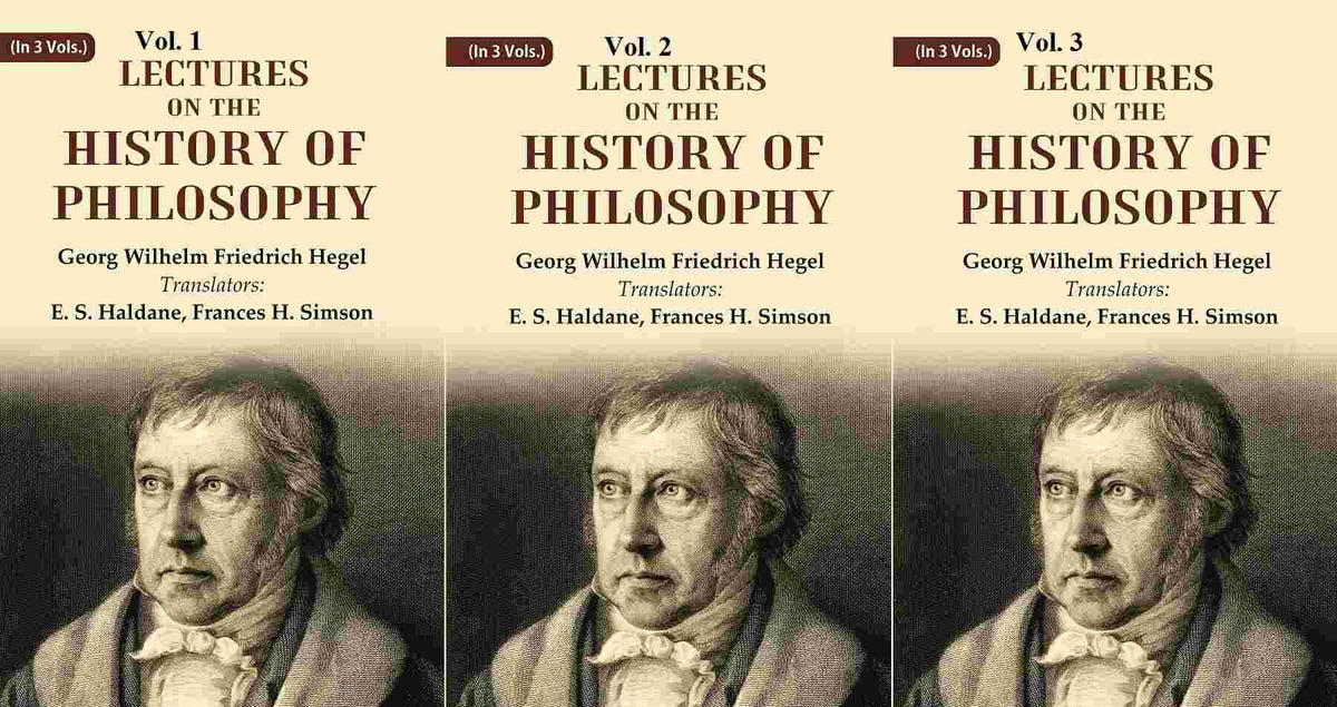 Lectures on the history of philosophy 3 Vols. Set - Gyan Books | Grocsy