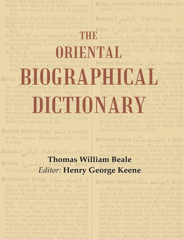 The Oriental Biographical Dictionary - Gyan Books | Grocsy