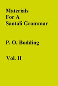 Materials For A Santali Grammar {Mostly Morphological} Vol. 2nd - Gyan Books | Grocsy