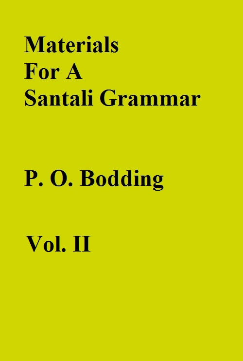 Materials For A Santali Grammar {Mostly Morphological} Vol. 2nd - Gyan Books | Grocsy