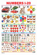 Dreamland Publications Educational Chart for Kids - Numbers 1-20 | Grocsy