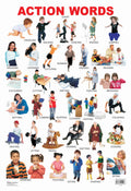 Dreamland Publications Educational Chart for Kids - Action Words | Grocsy