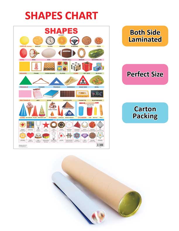 Dreamland Publications Educational Chart for Kids - Shapes | Grocsy