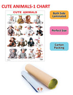 Dreamland Publications Educational Chart for Kids - Cute Animals - 1 | Grocsy