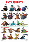 Dreamland Publications Cute Insects : Children Reference Educational Laminated Chart | Grocsy