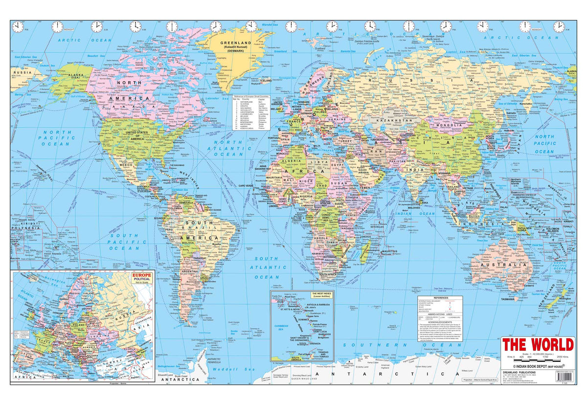 Dreamland Publications Educational Chart for Kids - World Map | Grocsy