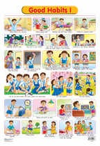 Dreamland Publications Educational Chart for Kids - Good Habits - 1 | Grocsy