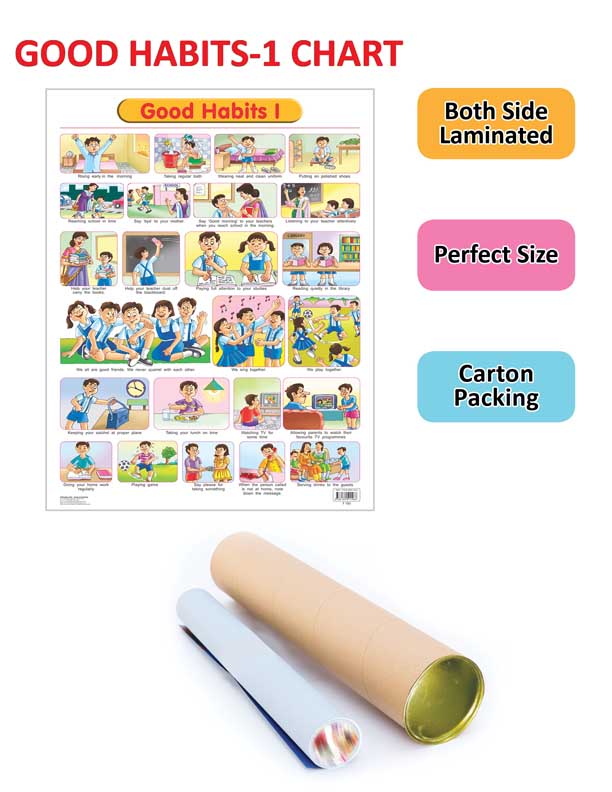 Dreamland Publications Educational Chart for Kids - Good Habits - 1 | Grocsy