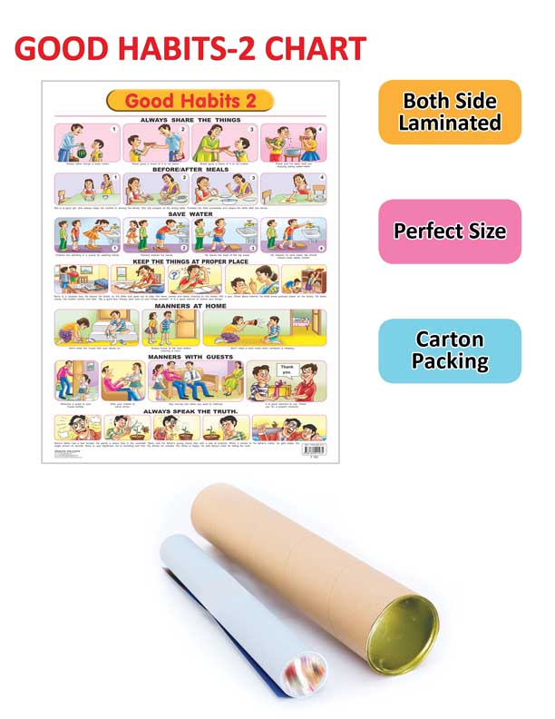Dreamland Publications Educational Chart for Kids - Good Habits - 2 | Grocsy