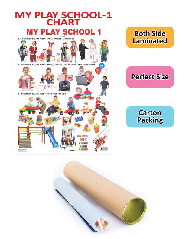 Dreamland Publications My Play School -1 : Children Early Learning Educational Laminated Chart | Grocsy