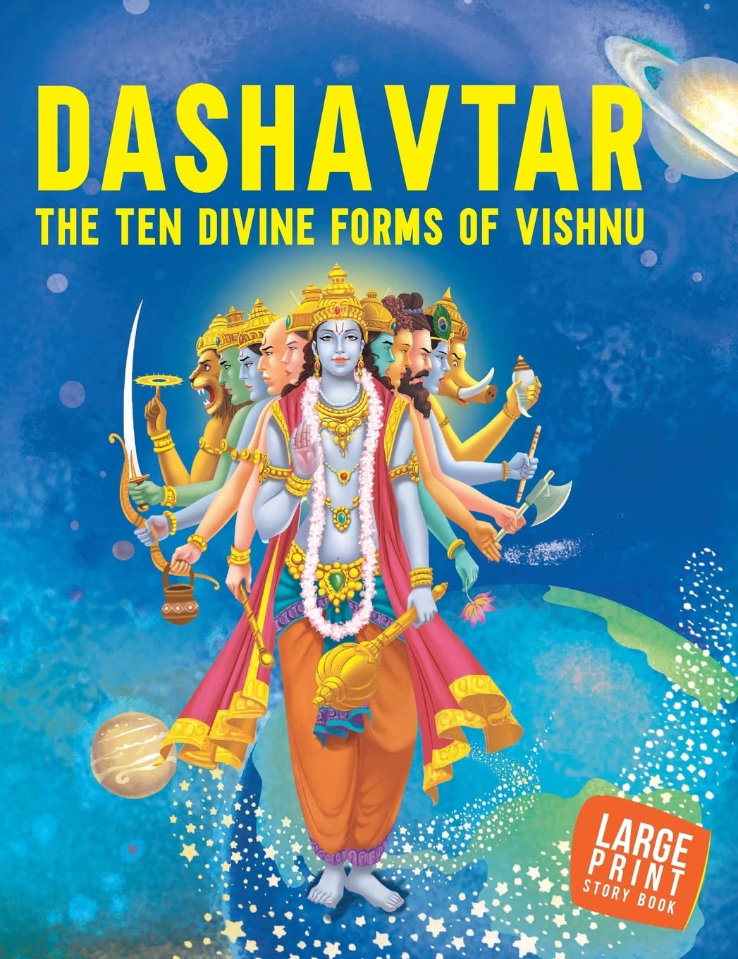 Dashavtar The Ten Divine forms of Vishnu : Large Print - Om Books | Grocsy