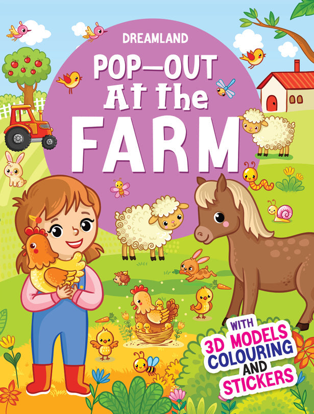 Dreamland Pop-Out At the Farm- With 3D Models Colouring Stickers | Grocsy