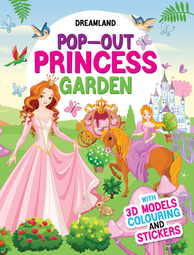 Dreamland Pop-Out Princess Garden- With 3D Models Colouring Stickers | Grocsy