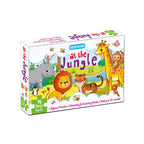 Dreamland Publications At the Jungle Jigsaw Puzzle for Kids – 96 Pcs | With Colouring & Activity Book and 3D Model | Grocsy