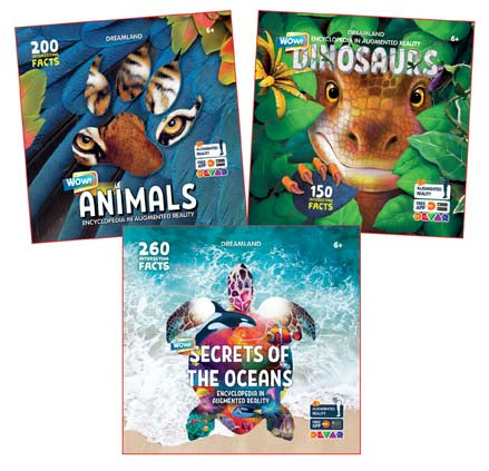 Dreamland Wow! Encyclopaedia In Augmented Reality Series (A set of 3 Books) | Grocsy