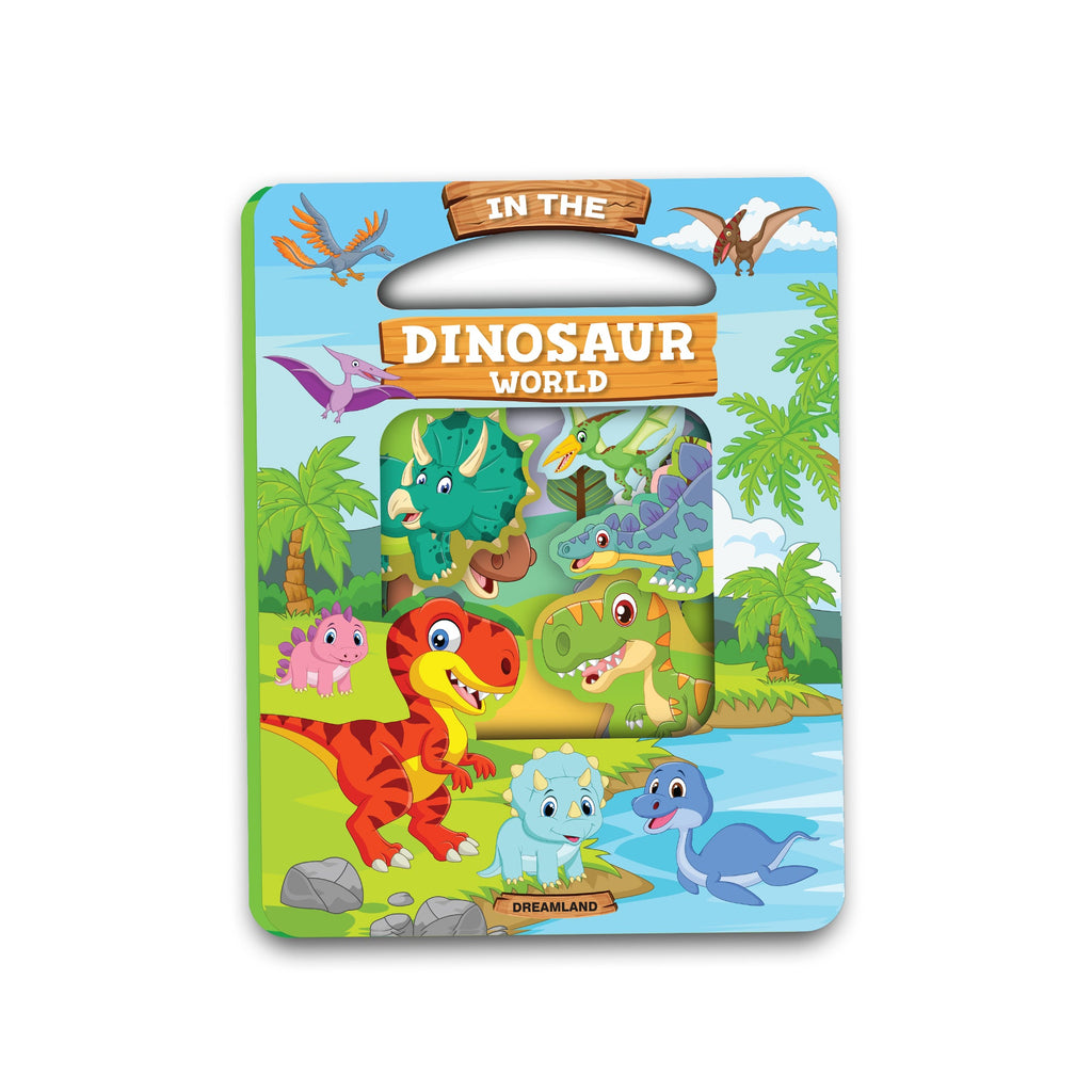 Dreamland Publications Die Cut Window Board Book - In the Dinosaurs World for Kids | Grocsy