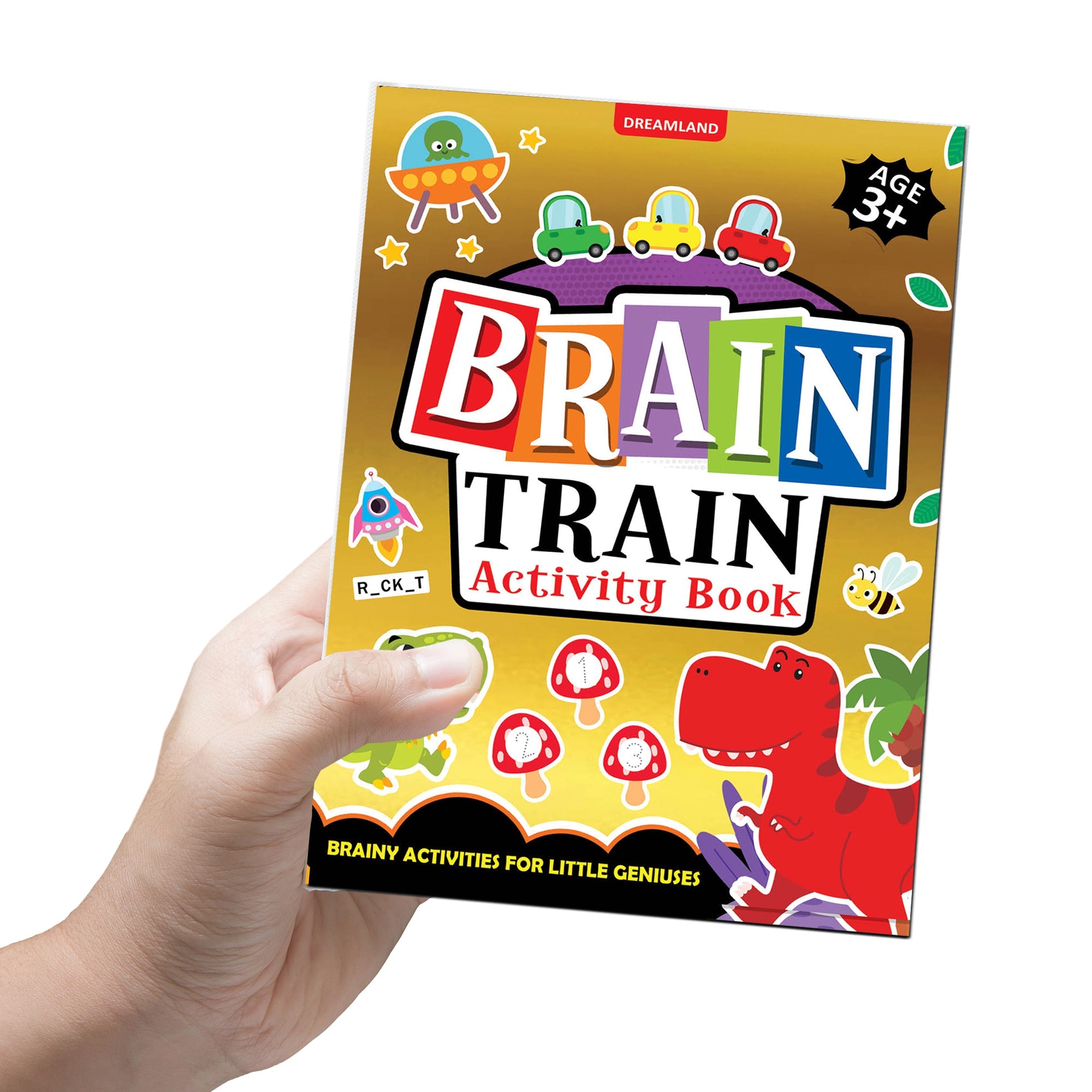 Dreamland Publications Brain Train Activity Book for Kids Age 3+ - With Colouring Pages, Mazes, Puzzles and Word searches Activities | Grocsy