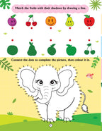 Dreamland Publications Brain Train Activity Book for Kids Age 3+ - With Colouring Pages, Mazes, Puzzles and Word searches Activities | Grocsy