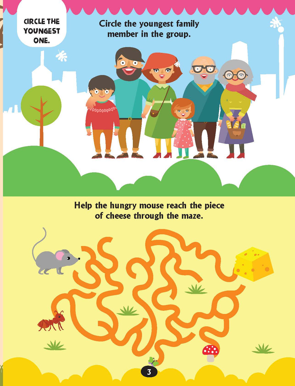 Dreamland Publications Brain Train Activity Book for Kids Age 4+ - With Colouring Pages, Mazes, Puzzles and Word searches Activities | Grocsy