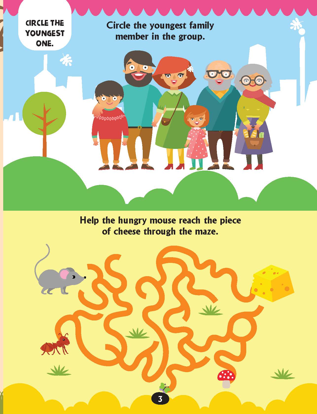 Dreamland Publications Brain Train Activity Book for Kids Age 4+ - With Colouring Pages, Mazes, Puzzles and Word searches Activities | Grocsy