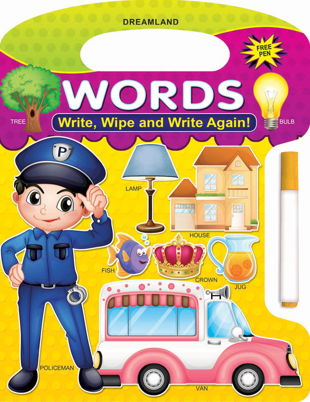 Dreamland Write and Wipe Book - Words | Grocsy