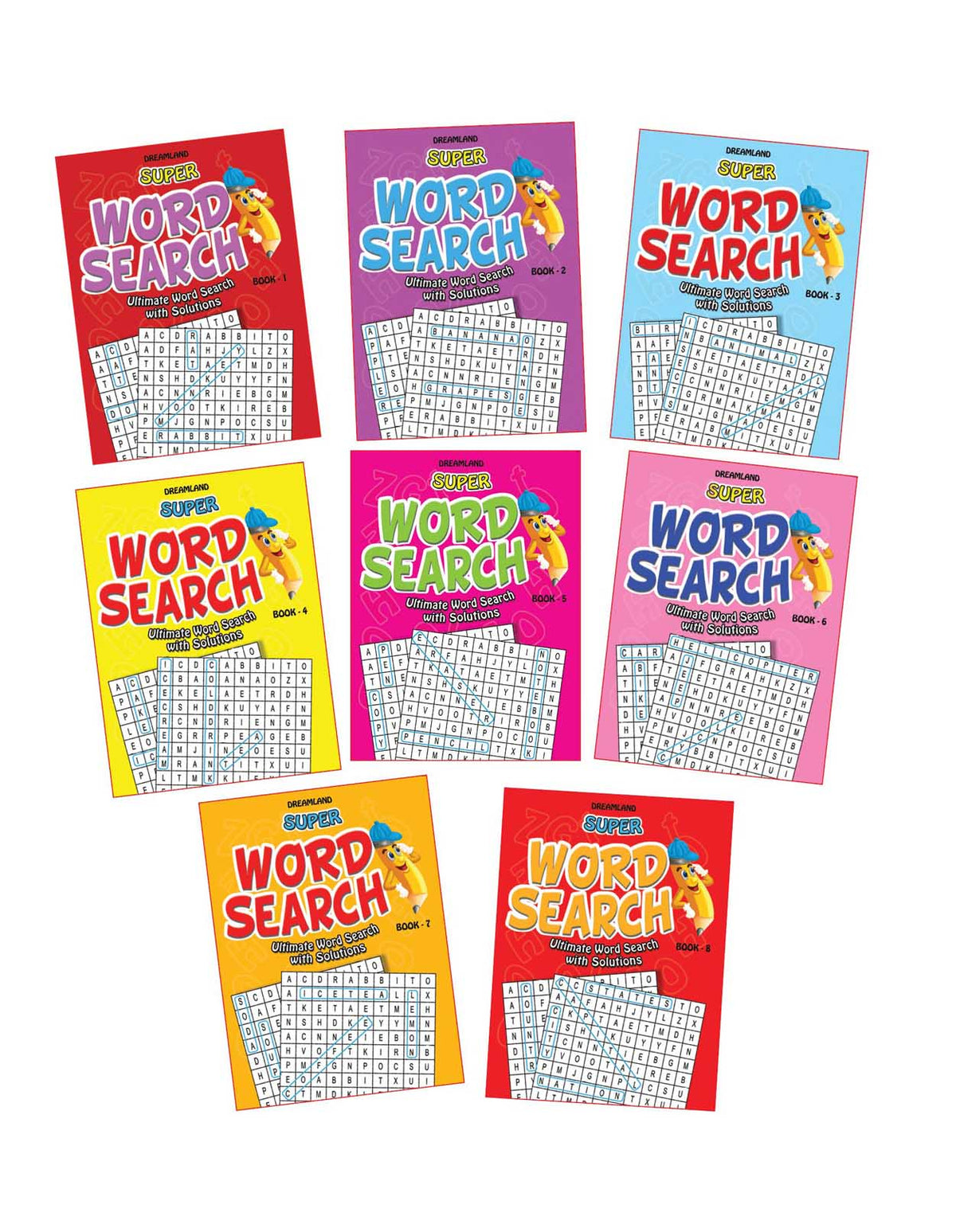 Dreamland Super Word Search - 1-8 (8 titles) Pack | Grocsy