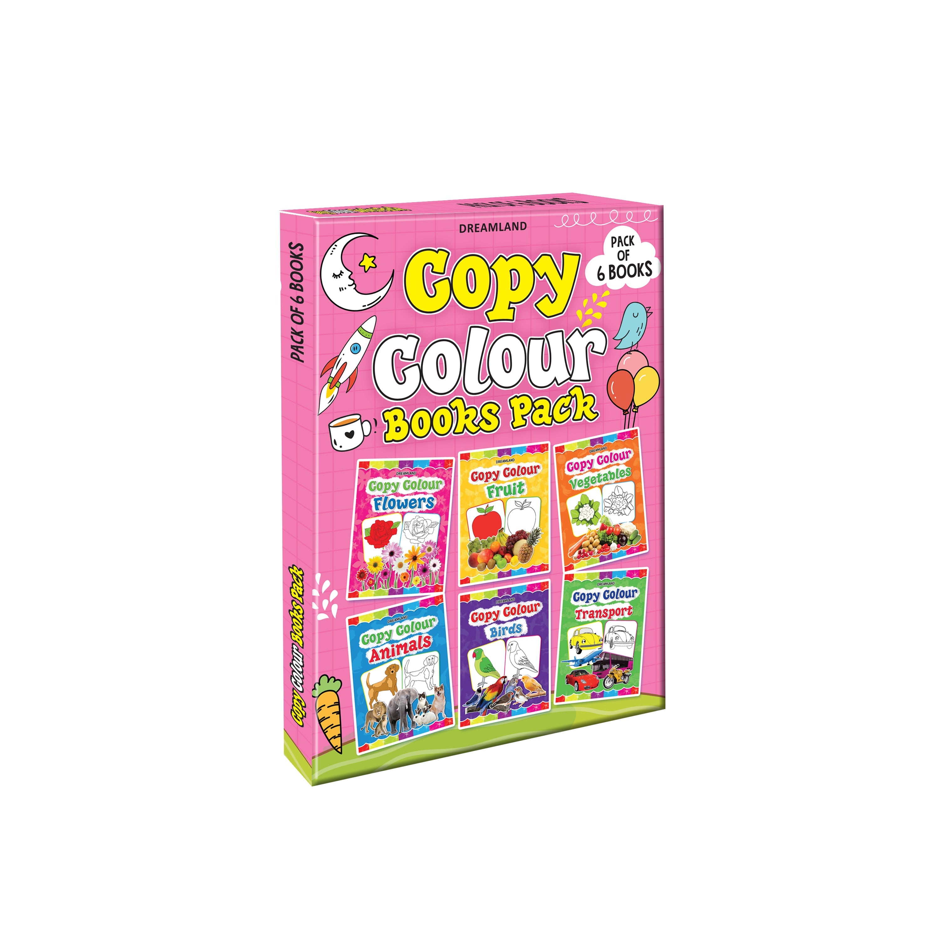 Dreamland Copy Colour Book - 1 to 6 (Pack) | Grocsy