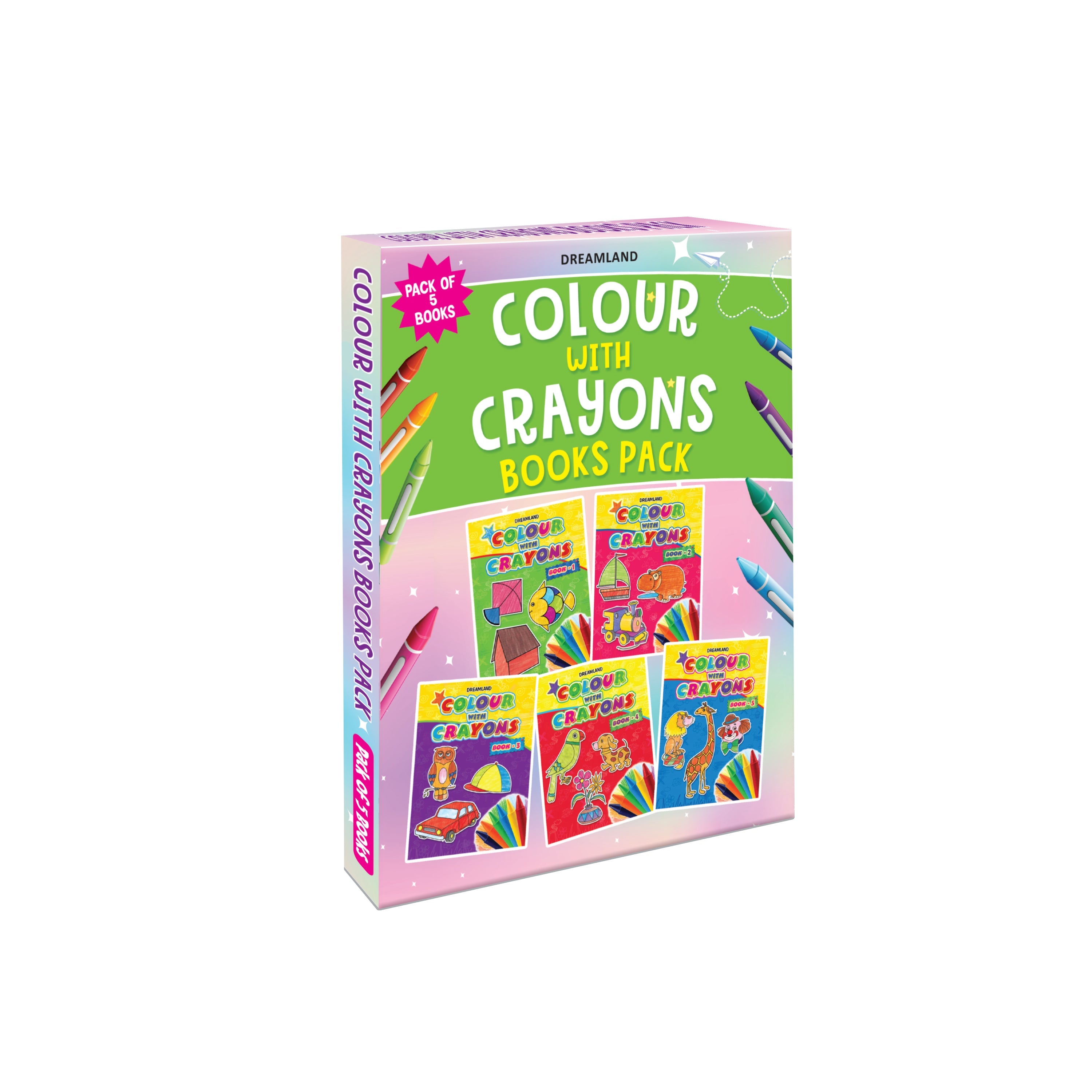 Dreamland Colour With Crayons - 1 to 5 (Pack) | Grocsy