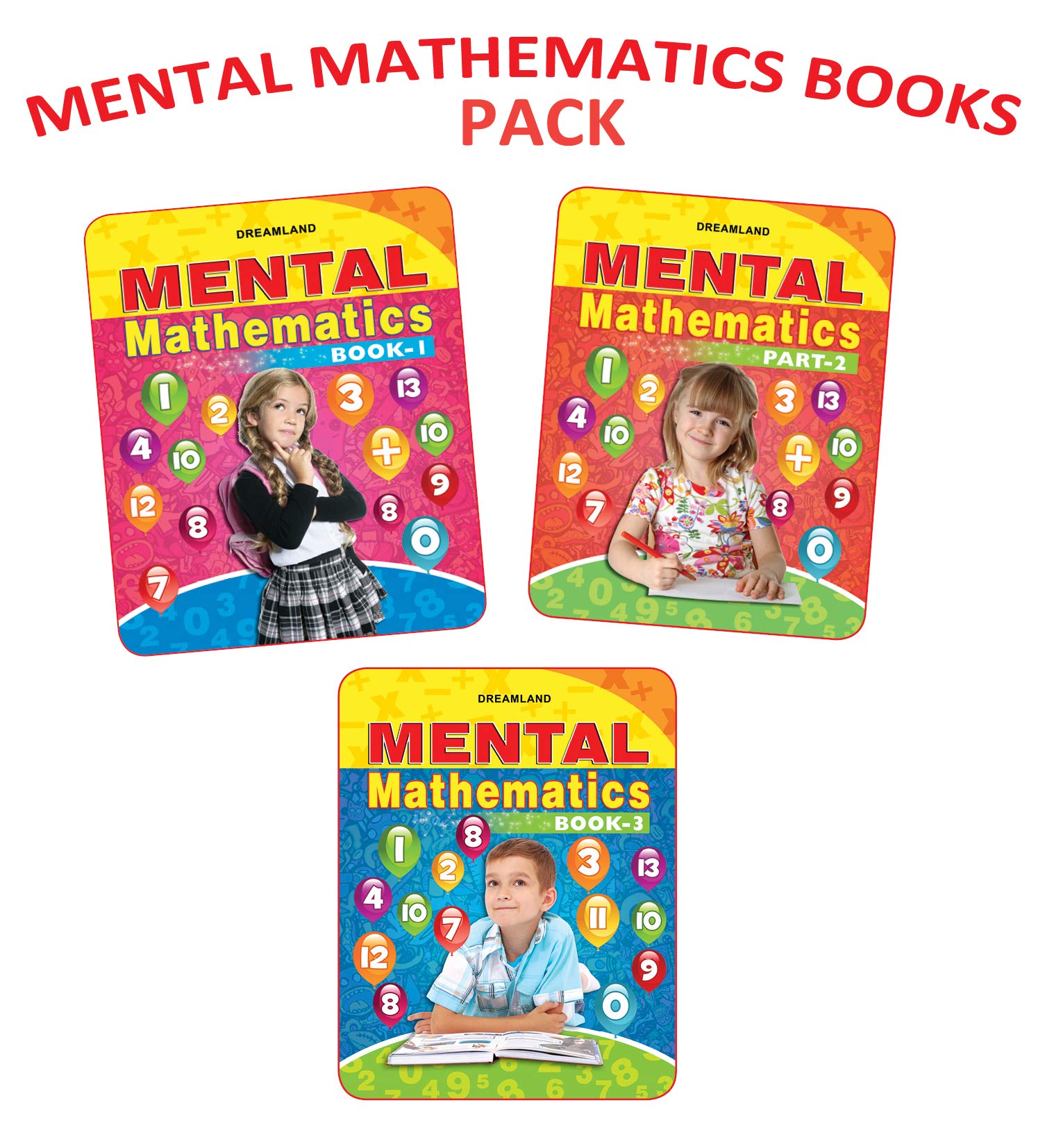 Dreamland Mental Mathematics (Set -2 ,Book 1,2,3) | Grocsy
