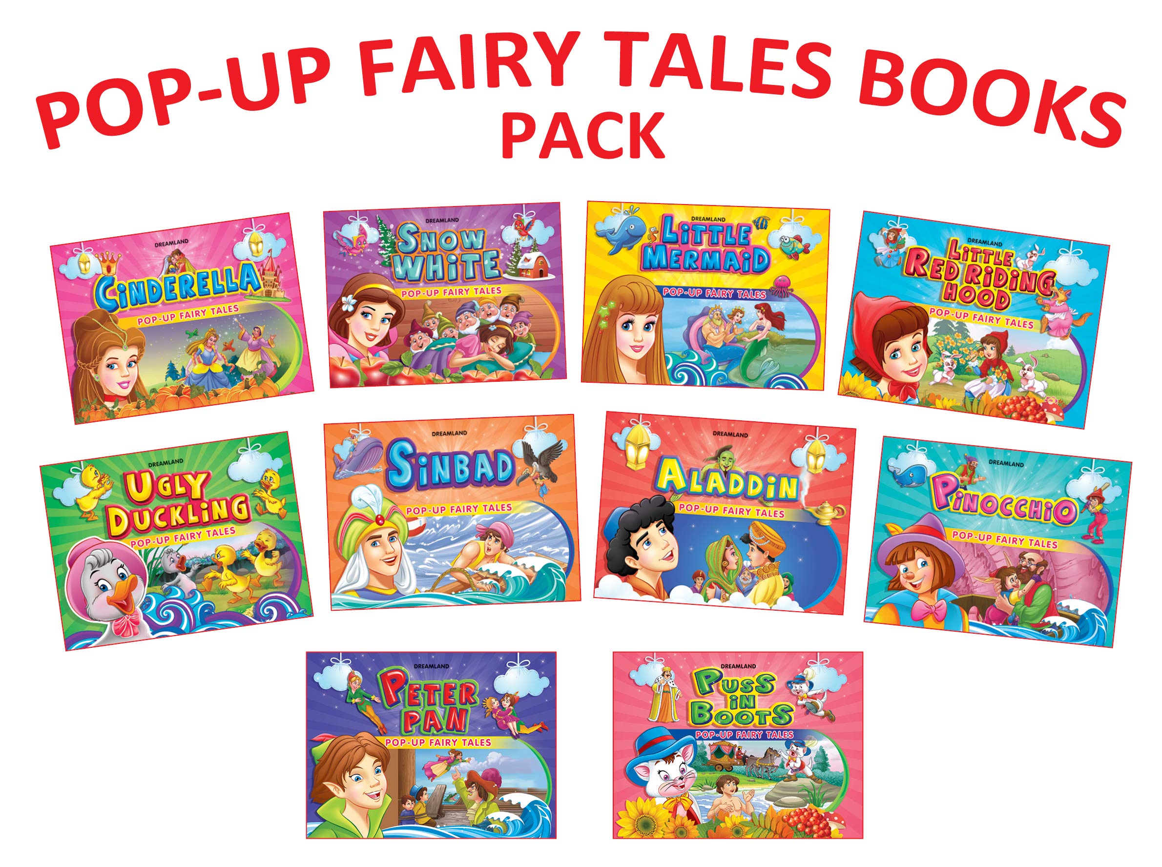 Dreamland Pop-up Fairy Tales Pack - (10 Titles) | Grocsy