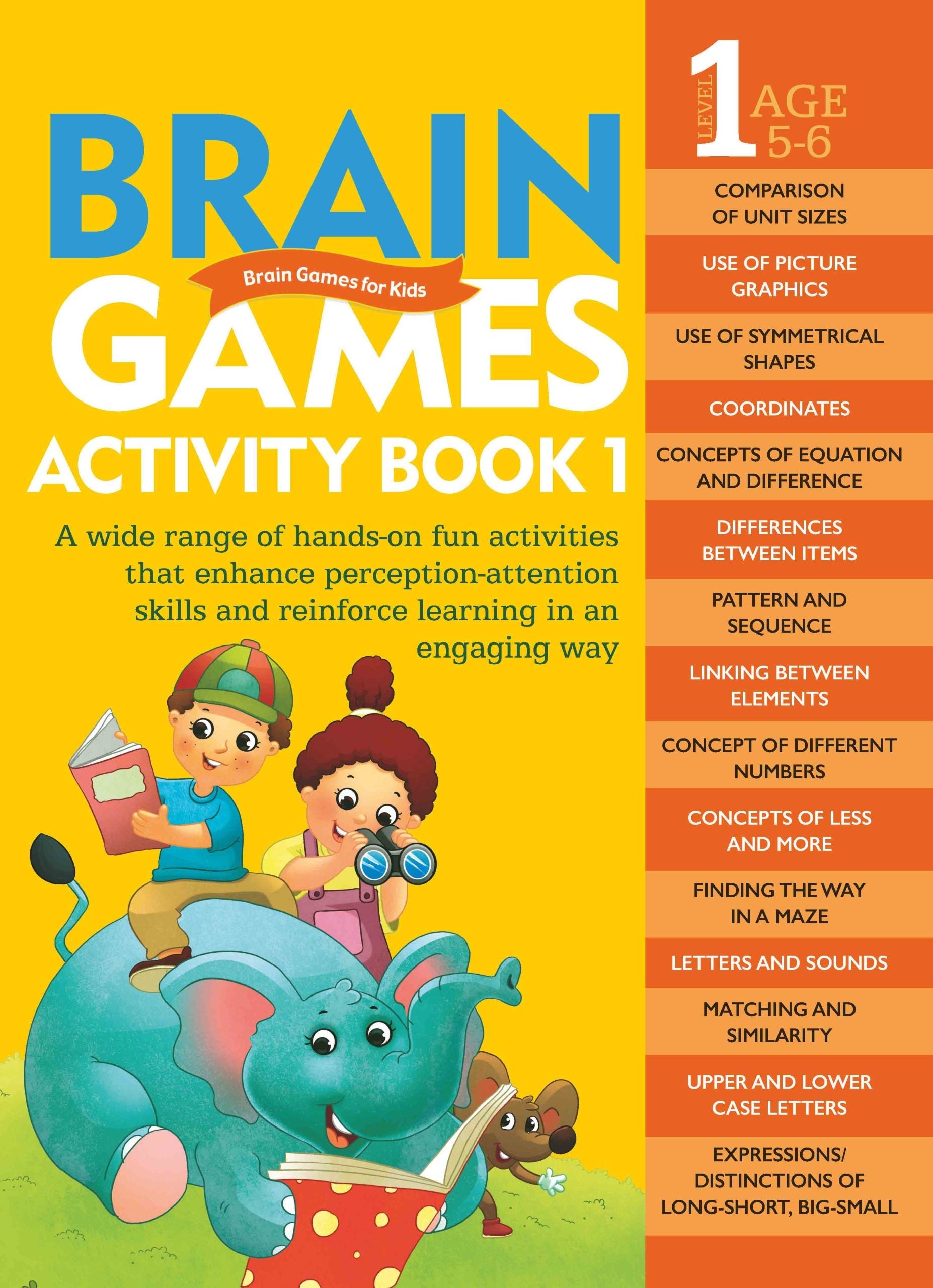 Brain Games for Kids : Brain Games Activity Book Level 1 : Book-1 - Om Books | Grocsy