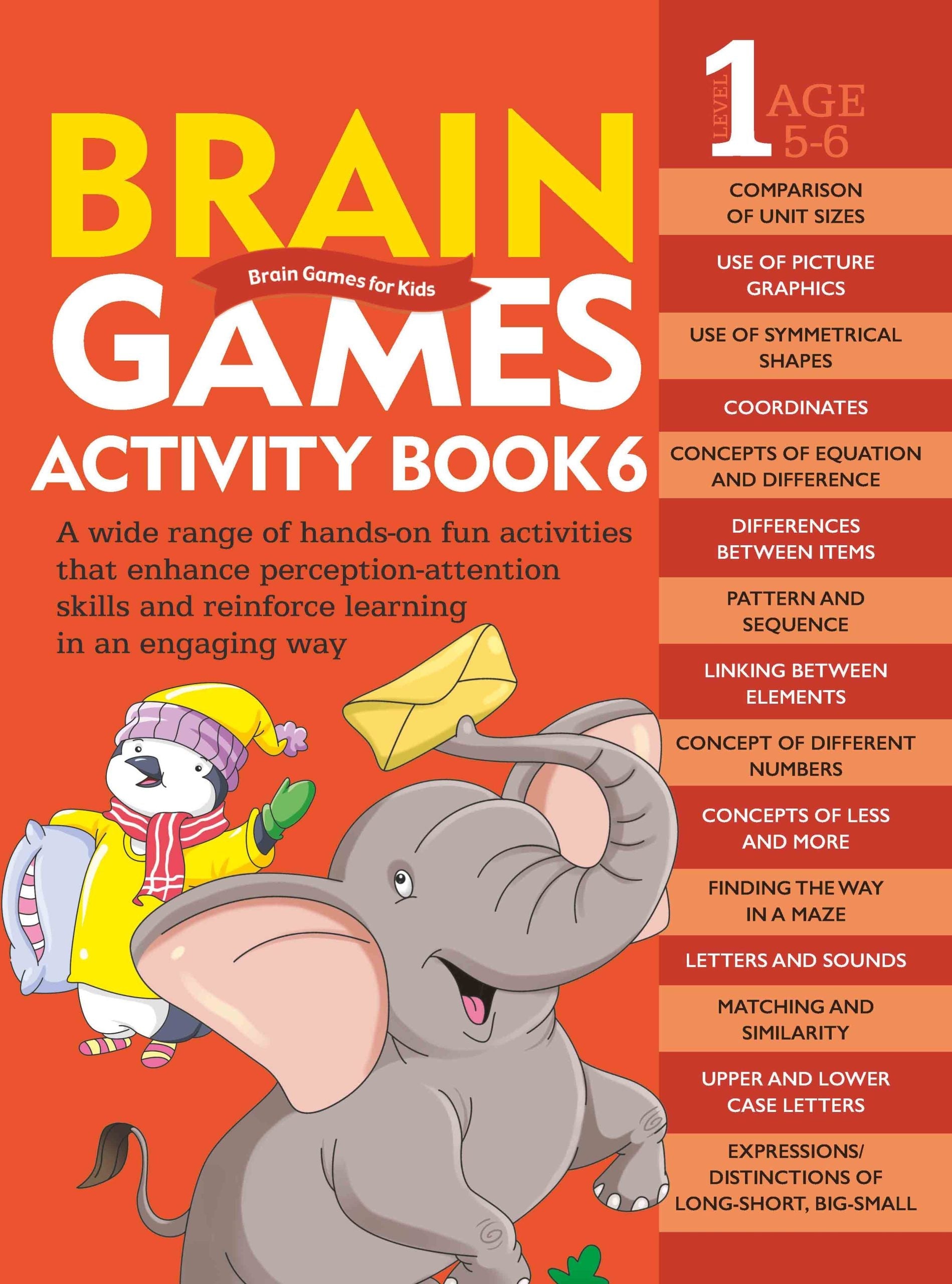 Brain Games for Kids : Brain Games Activity Book Level 1 : Book-6 - Om Books | Grocsy