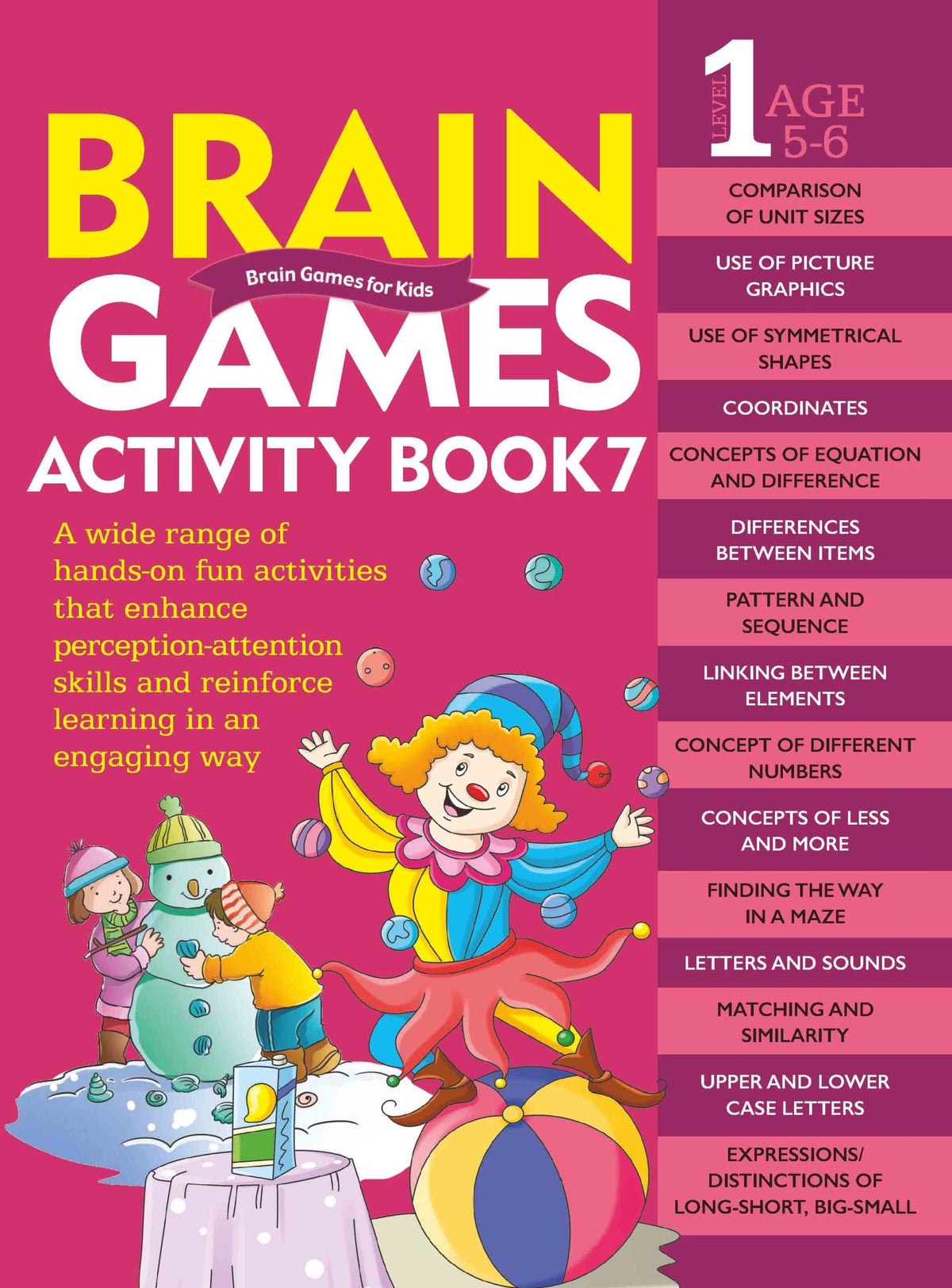 Brain Games for Kids : Brain Games Activity Book Level 1 : Book-7 - Om Books | Grocsy