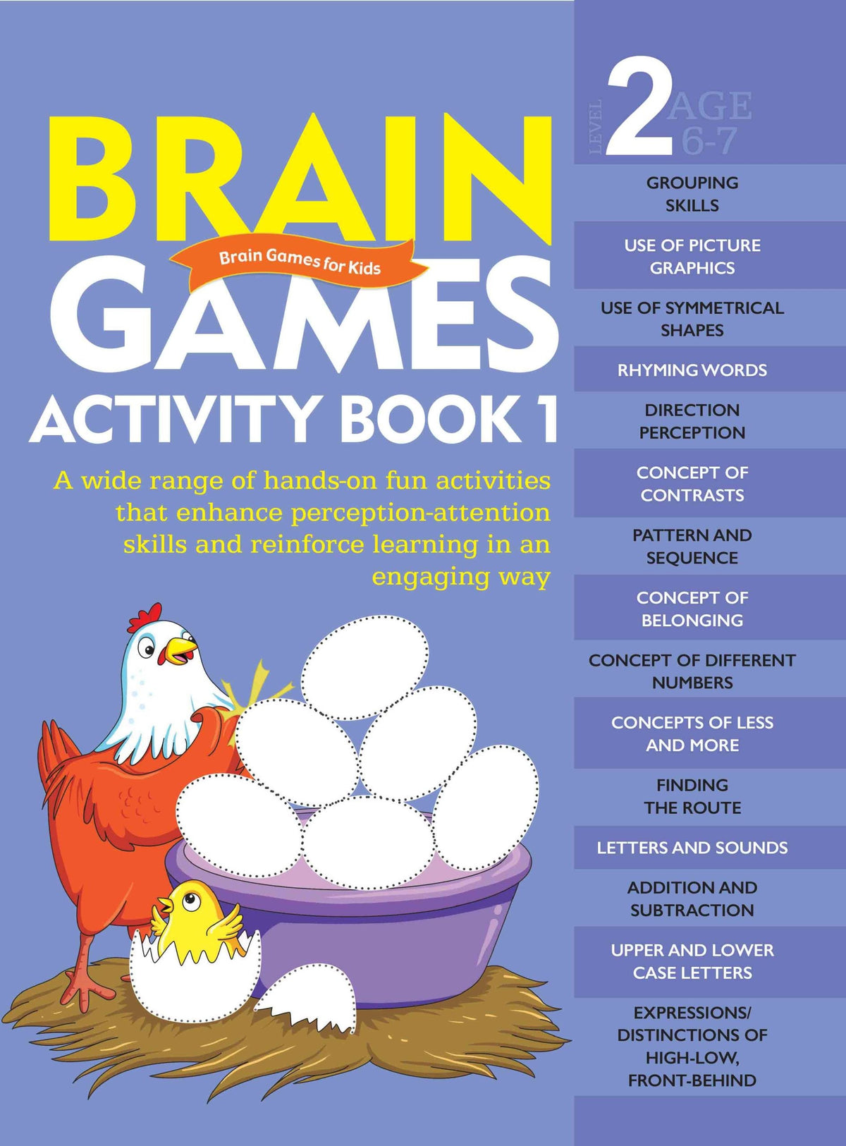Brain Games for Kids : Brain Games Activity Book Level 2 : Book-1 - Om Books | Grocsy