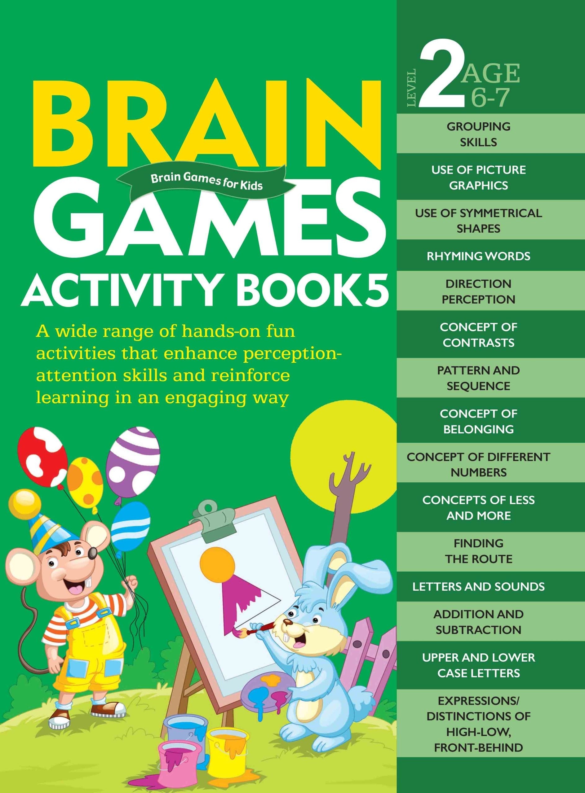 Brain Games for Kids : Brain Games Activity Book Level 2 : Book-5 - Om Books | Grocsy