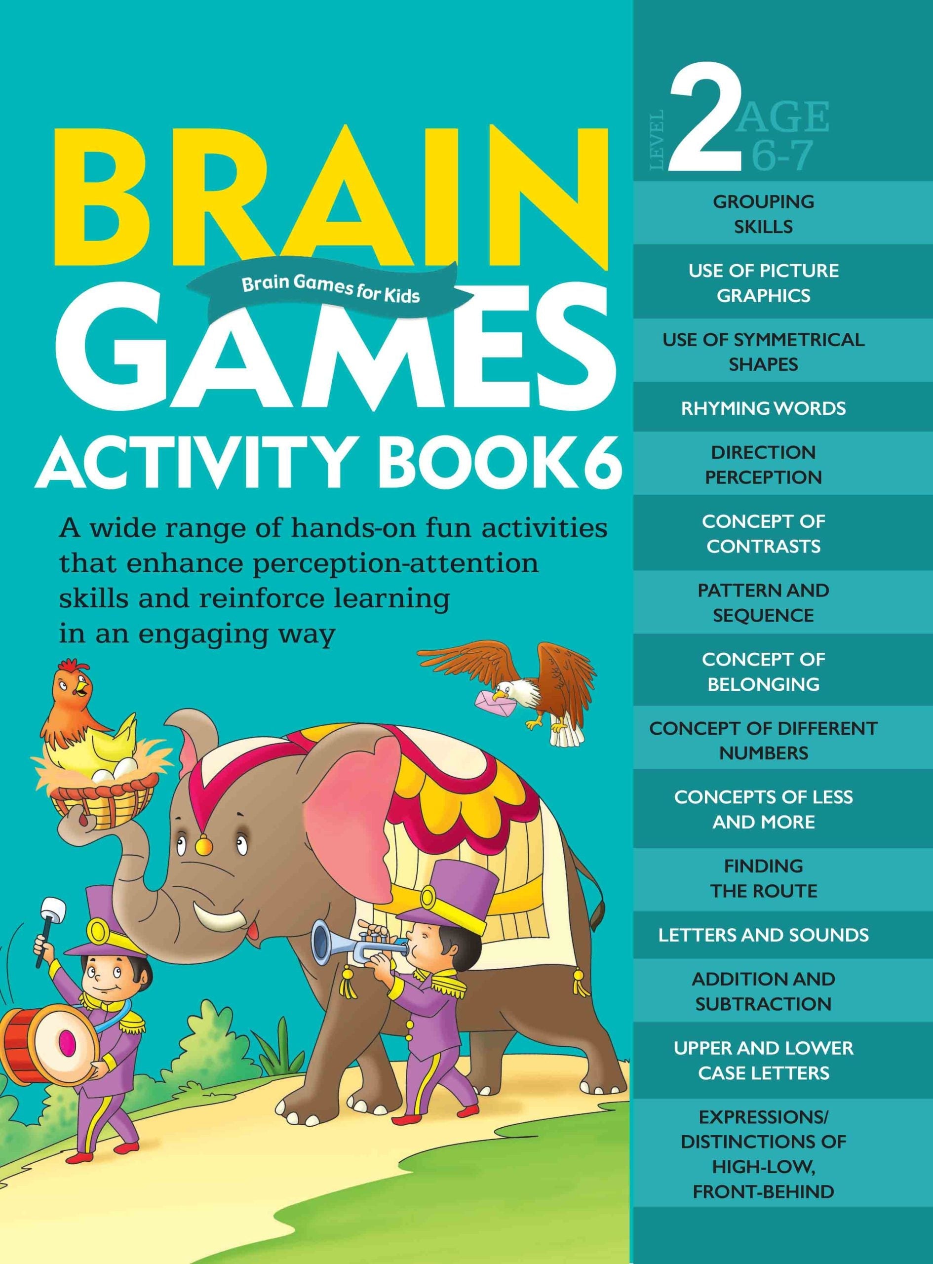 Brain Games for Kids : Brain Games Activity Book Level 2 : Book-6 - Om Books | Grocsy