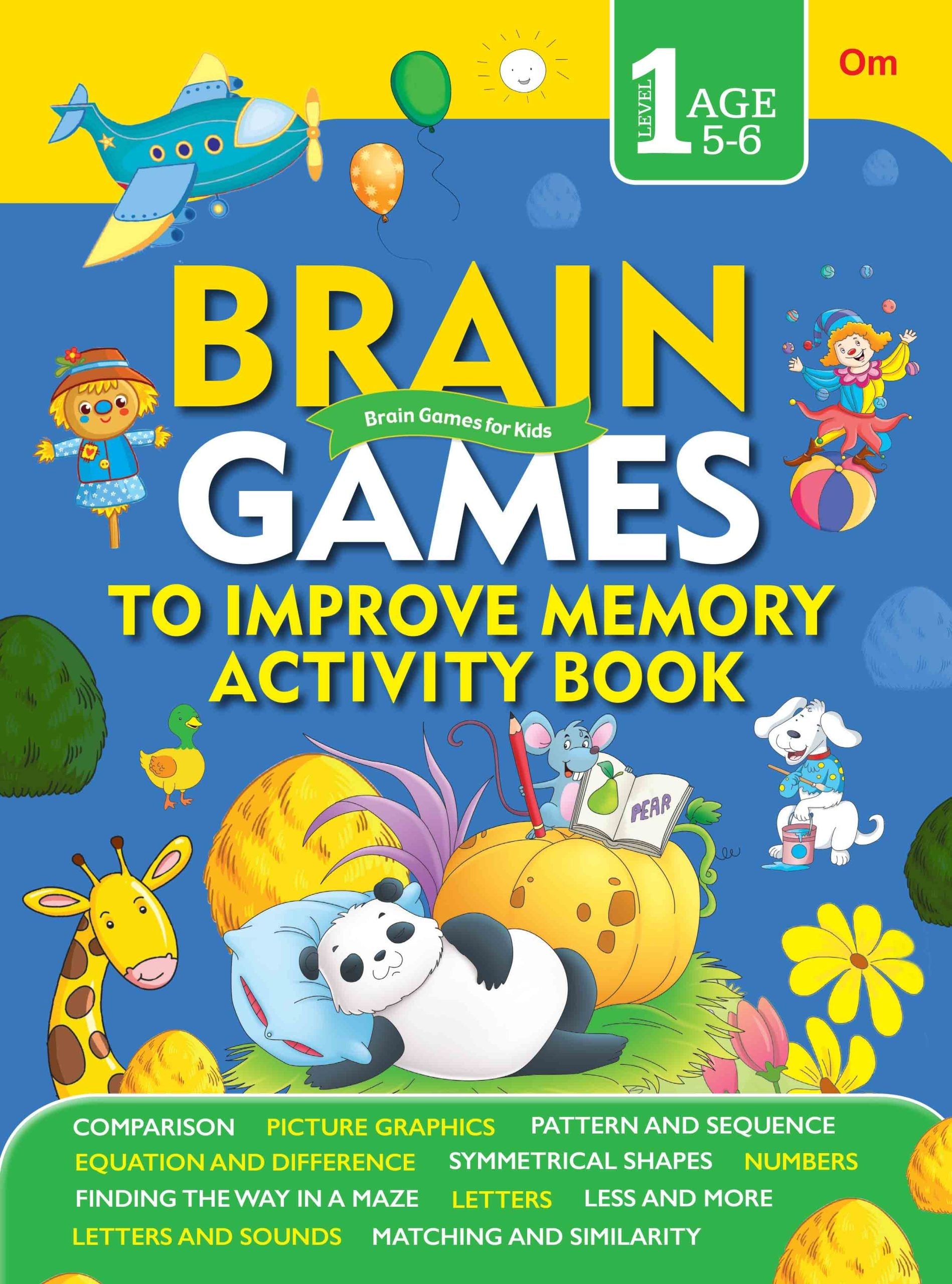 Brain Games To improve Memory Activity Book Level 1_Binder 1 - Om Books | Grocsy