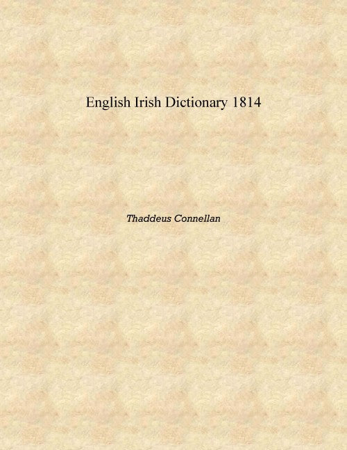 English Irish Dictionary - Gyan Books | Grocsy