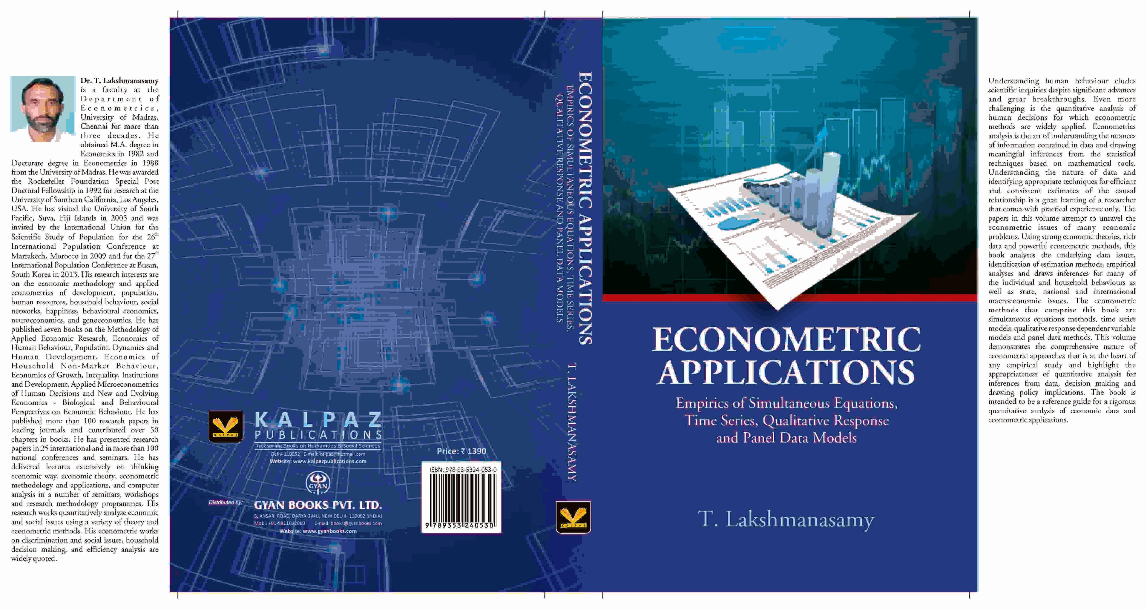 Econometric Applications: Empirics of Simultaneous Equations, Time Series, Qualitative Response And Panel Data Models - Gyan Books | Grocsy