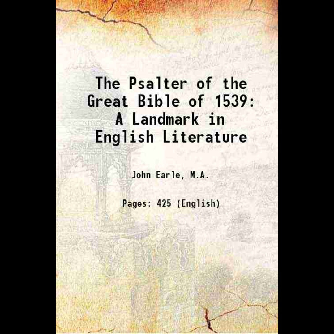 The Psalter Of The Great Bible Of 1539 - Gyan Books | Grocsy