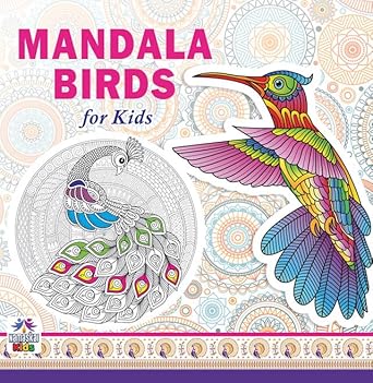 Mandala Birds Coloring Book For Kids | 30 Creative Bird Mandala Designs To Enhance Art Coloring, Drawing & Develop Art Skills | High Quality Premium Paper | Perfect Gift For Children & Teens-Namaskar Kids | Grocsy