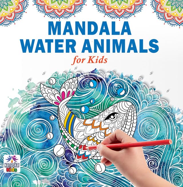 Mandala Sea Animals Art Coloring Book For Kids | 30 Ocean-Themed Mandala Designs To Enhance Art Coloring, Drawing & Focus | High Quality Premium Paper | Perfect Gift For Children & Teens-Namaskar Kids | Grocsy