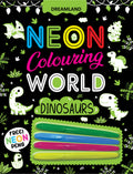 Dreamland Publications Dinosaurs Neon Colouring World Book for Kids Age 4 - 7 years with Neon Pens | Grocsy