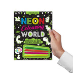 Dreamland Publications Dinosaurs Neon Colouring World Book for Kids Age 4 - 7 years with Neon Pens | Grocsy