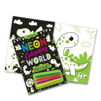 Dreamland Publications Dinosaurs Neon Colouring World Book for Kids Age 4 - 7 years with Neon Pens | Grocsy