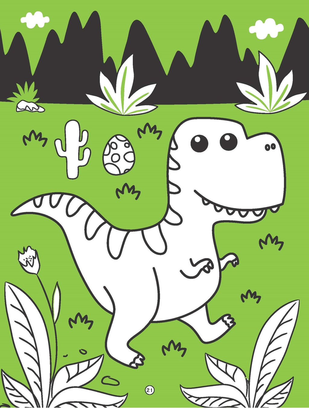 Dreamland Publications Dinosaurs Neon Colouring World Book for Kids Age 4 - 7 years with Neon Pens | Grocsy