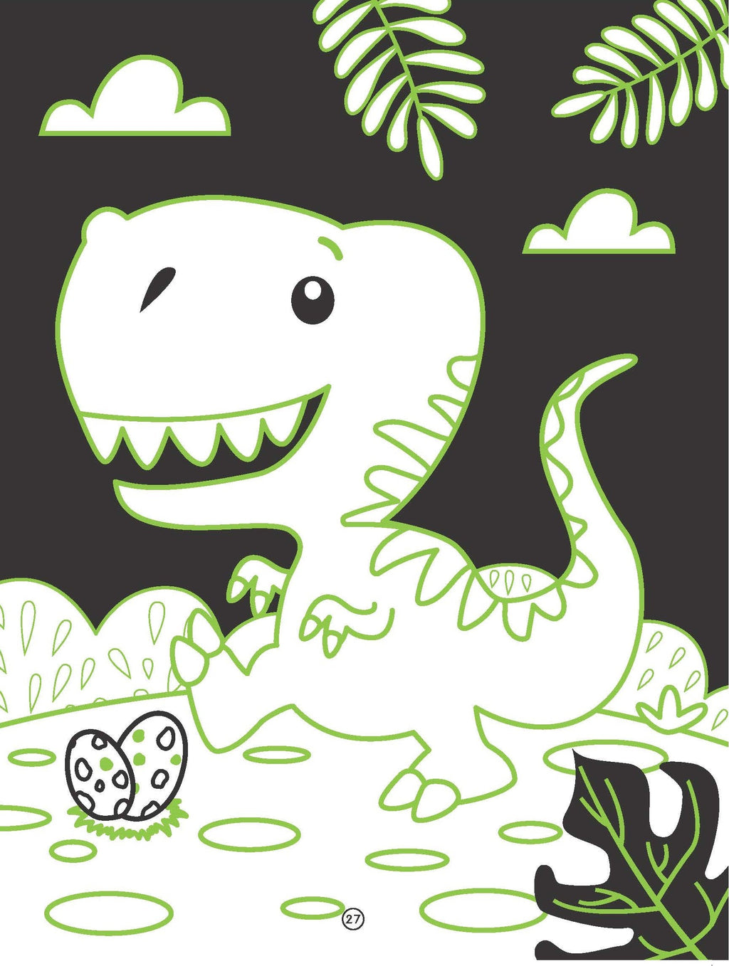 Dreamland Publications Dinosaurs Neon Colouring World Book for Kids Age 4 - 7 years with Neon Pens | Grocsy