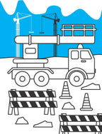 Dreamland Publications Vehicles Neon Colouring World Book for Kids Age 4 - 7 years with Neon Pens | Grocsy